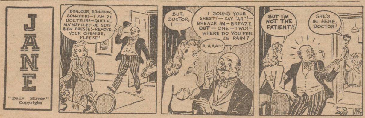 'Jane' comic strip. Eighth Army News, 16th October 1945